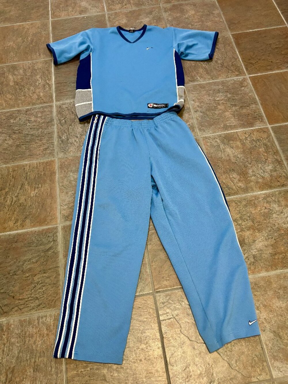 ~Vintage Nike Basketball Breakaway Pants M Snap Button AND Nike M Matching shirt